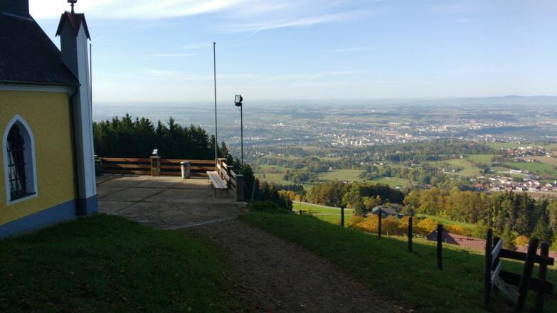 Laurenzikapelle, Blick hinunter nach Steyr