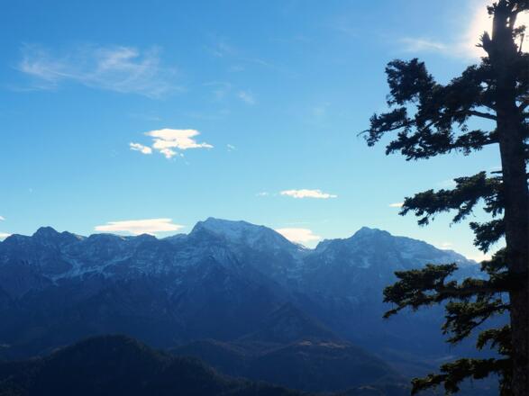 Gr. Priel 2510m beim Abstieg (1310 m) immer im Blick