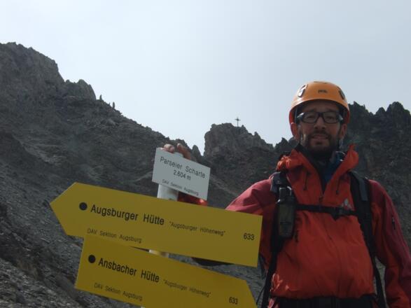 In der Paseierscharte - Hier ist das Biwack und der Notabstieg