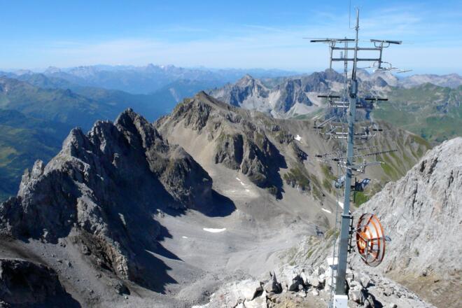 Tolle Aussicht vom Valluga-Gipfel
