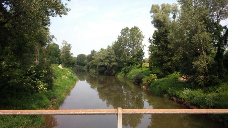 Brücke über die Aschach um 270m