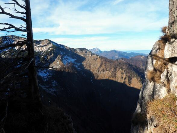 Scharte 1495 m mit Traunsteinblick