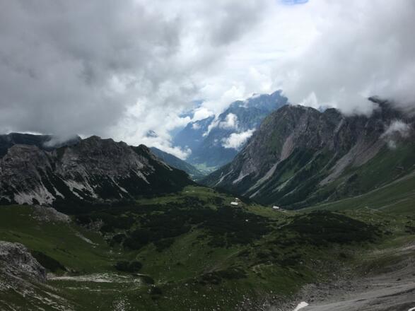 Blick vom Spusagang zur Oberzalimhütte