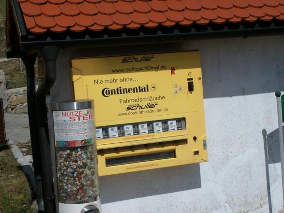 Der praktische Schlauchautomat beim Gasthaus