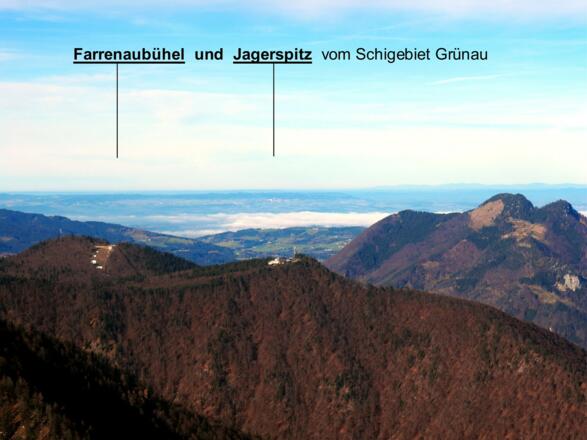 Blick zum Schigebiet Grünau