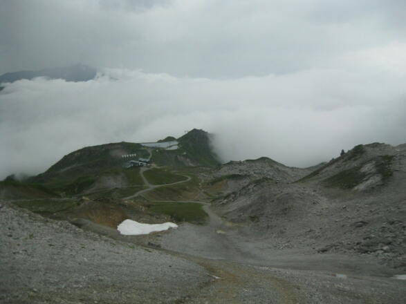 Aufstieg Skiabfahrt Schindlergratbahn