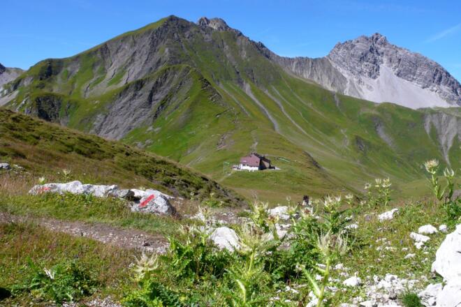Rückblick zum Kaiserjochhaus
