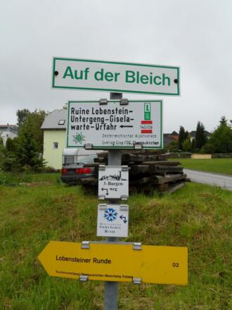 Wegweiser in Oberneukirchen.