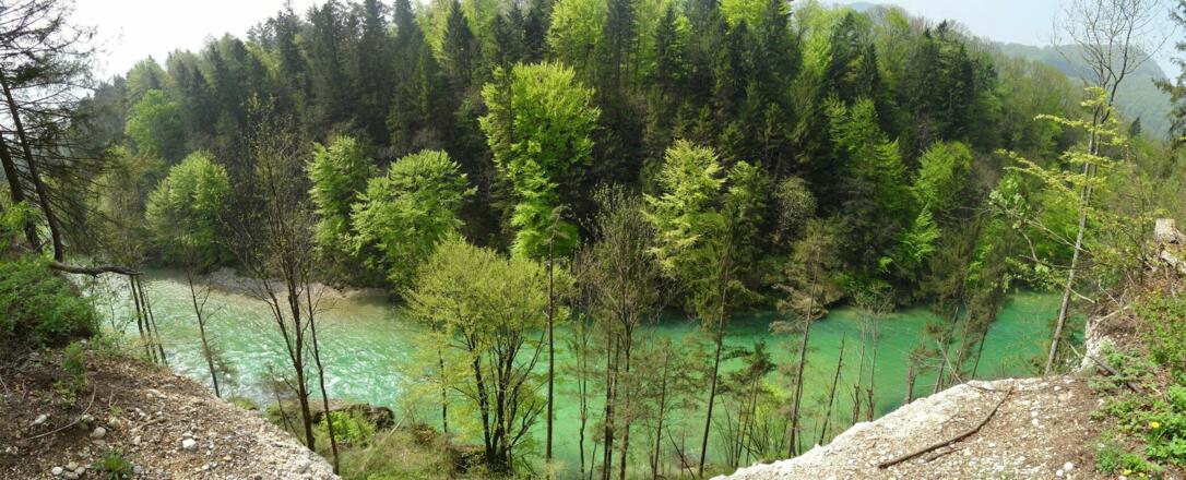 Die herrliche türkise Steyr hat sich in Jahrtausenden einen Weg durch das Land gebahnt.