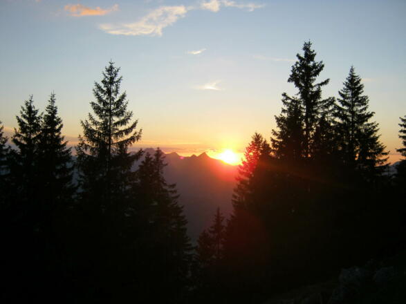 sinkende Sonne am Wilden Kaiser