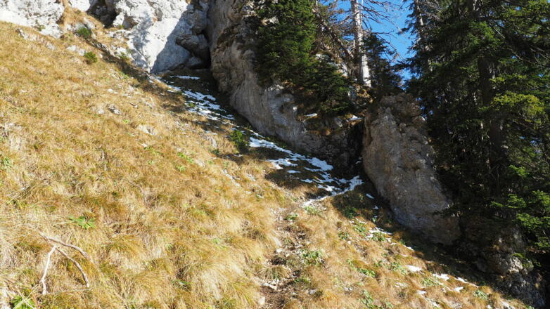 Einstieg ca. 1430m zum Grat ~1555m