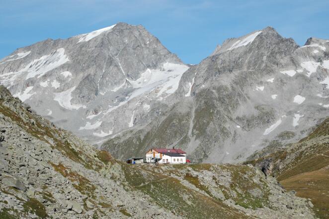 Blick auf die Chemnitzer Hütte