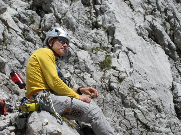 Einstieg zum Nebeltanz an Sanduhr mit Schlinge