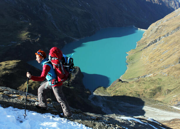 Ausftieg zur Hütte im Herbst