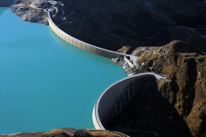 Blick zurück zum Stausee Mooserboden