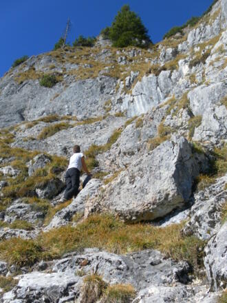 steiles Schrofengelände