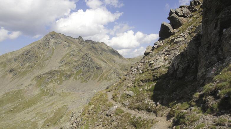 Vor dem Glenktörl. Links das Kreuzeck, vom Glenktörl aus direkt leicht erreichbar.