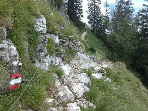 Seilsicherungen beim Aufstieg