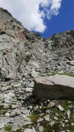 Blick zur Niederen Gradenscharte