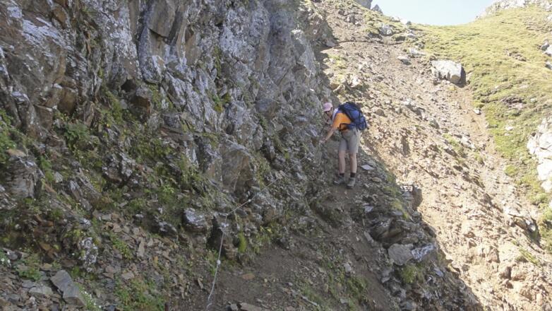 Nach der Goldgrubenscharte ist nochmals Umsicht und Trittsicherheit gefragt.