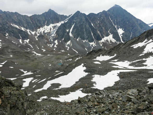 Blick von der Gaislehnscharte Richtung Abstieg