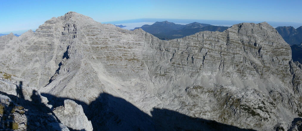 Südgrat des Mitterhorns, rechts das Breithorn
