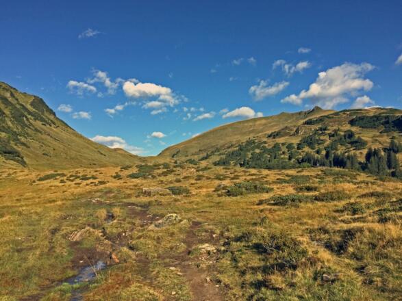 Blick zurück zum Gerachsattel
