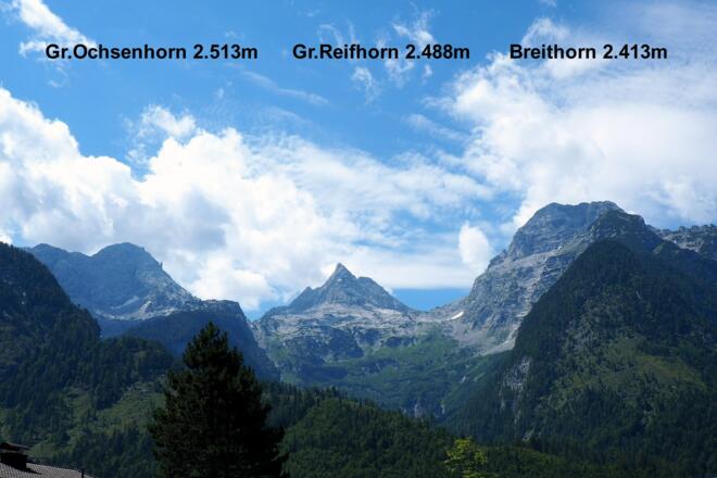 Loferer Steinberge, alle 3 Gipfel von Lofer gesehen