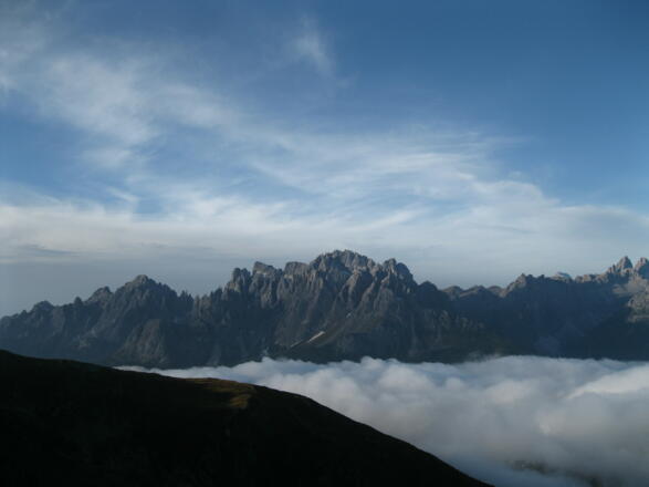 Aussichtsreich, von der Sillianer Hütte gegen die Sextener Dolomiten