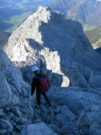 einfaches Abklettern