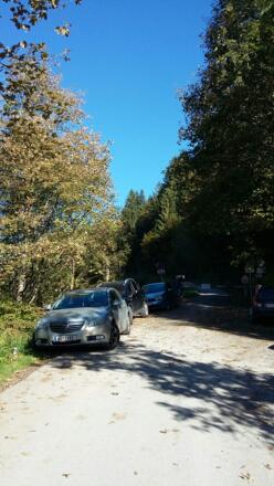 Achtung: alle Autos stehen hier im Parkverbot / Abschleppzone