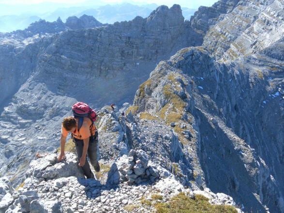 Blick über den SW-Grat des Breithorns zum Nackten Hund