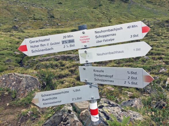 Vorbildliche Ausschilderung