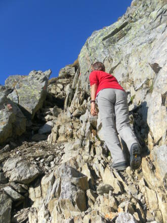 Rinne zum Südwestgrat