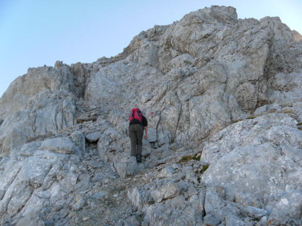 einfache Kletterstellen