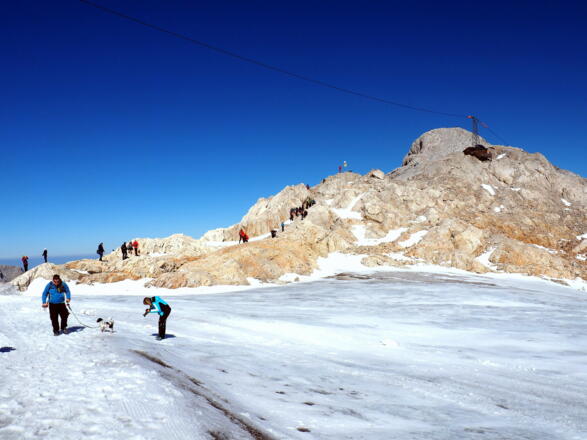 Blick zum Einstieg zu den Gjaidsteinen