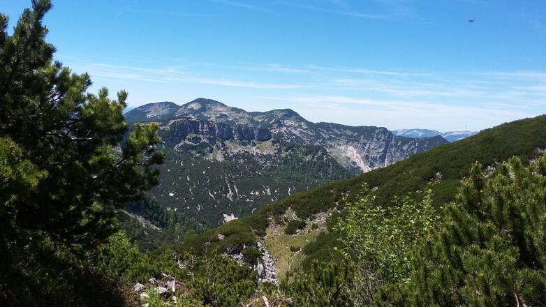 Kurz vor dem höchsten Punkt - Blick zur Hohen Schrott