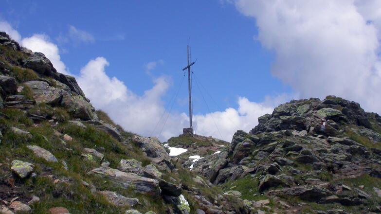 Wir haben den Gipfel der Hochkreuzspitze fast erreicht