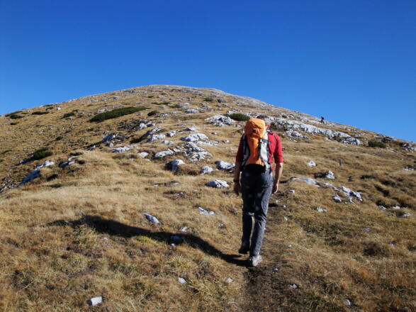 Am hindernisfreien Gipfelhang