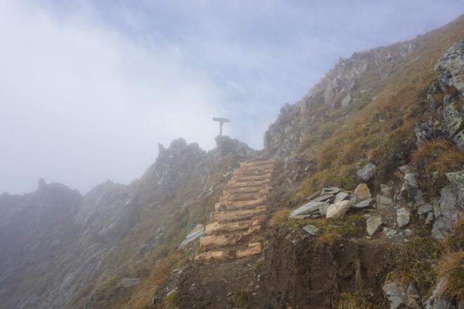 Einschnitt am Südgrat 