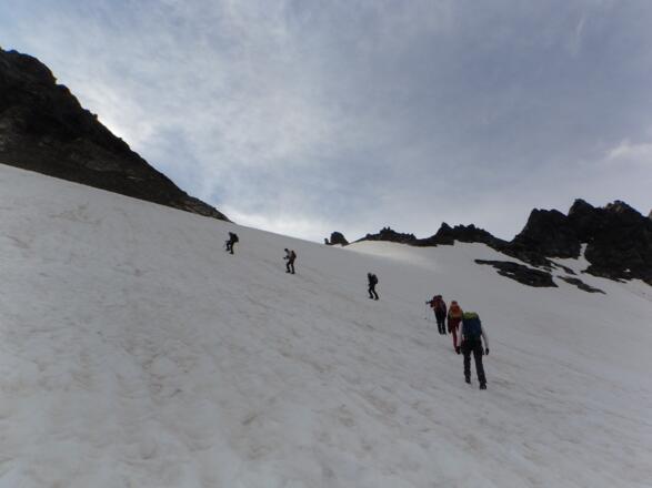 Kurz vor der Scharte.
