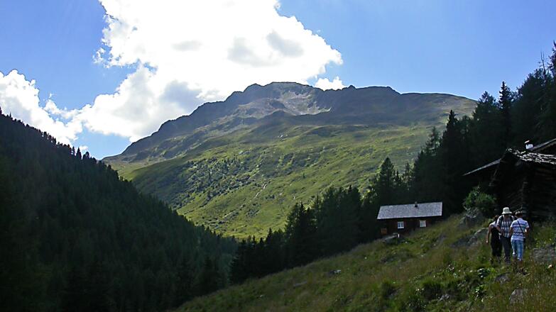 Bei der Lappachalm; darüber das Deferegger Pfannhorn
