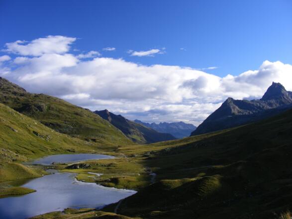 die Scheidseen unterhalb der Heilbronner Hütte