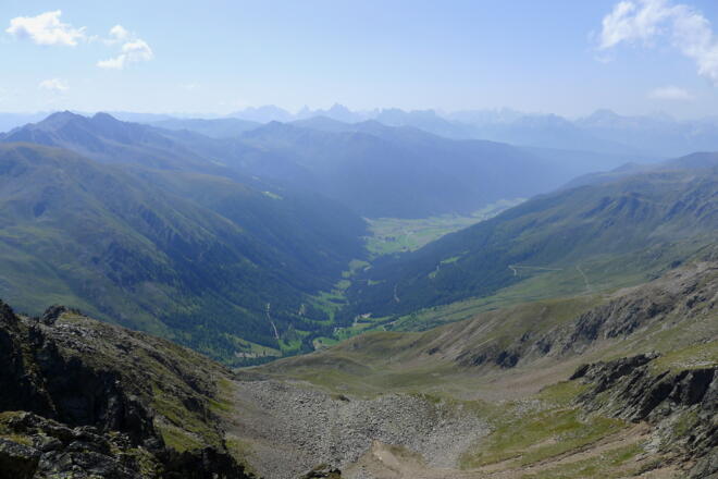 Blick vom Gipfel in das Gsiesertal