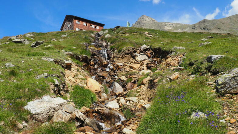 Abstieg von der Hütte