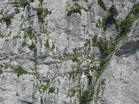 Eine Seilschaft am 2. Stand