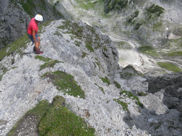 vom Nordgrat in die Kaminrinne