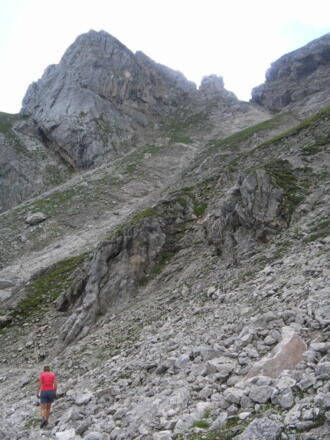 Steilrinne zur Nordscharte