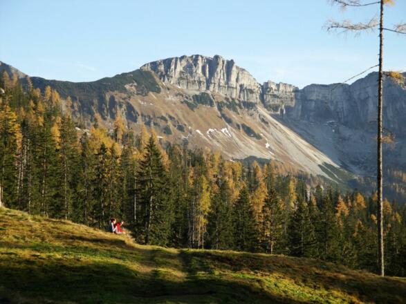 Der Beerensattel in der Nachmittagssonne.