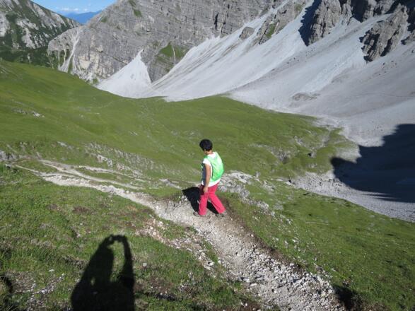 ... und vom Widdersbergsattel hinunter ...